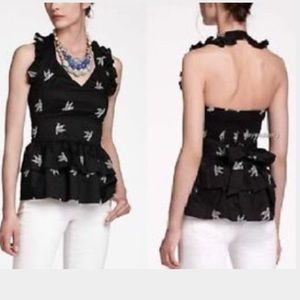 Anthropologie Swallow Dive Halter Top Size 6